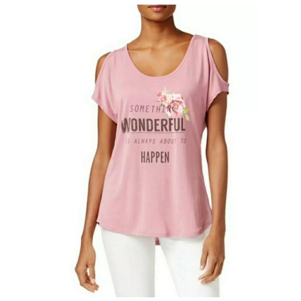 NEW Jamie & Layla Cold Shoulder Graphic T …